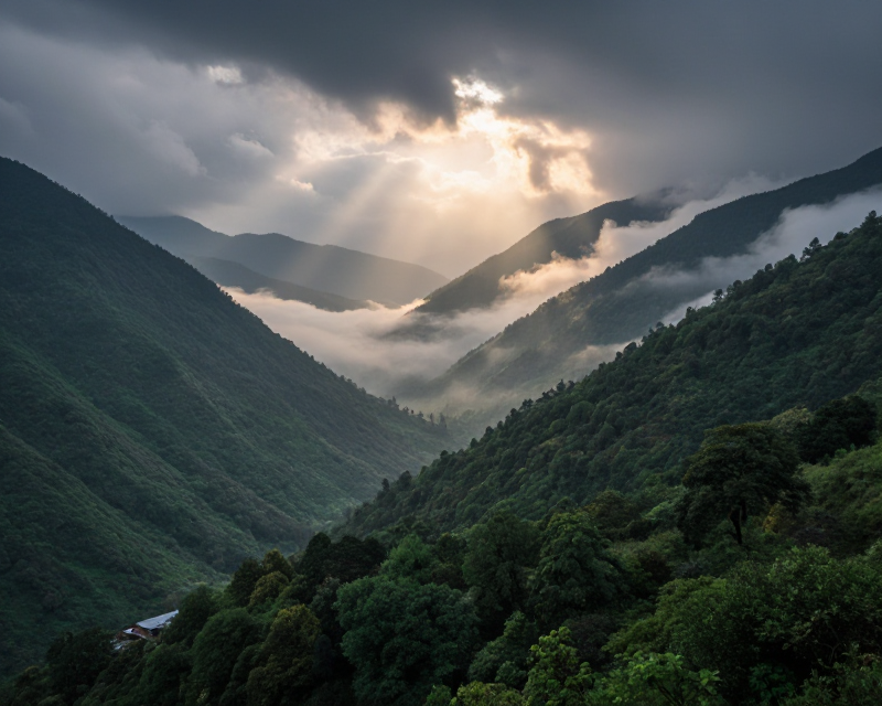 Atmospheric Nepal Landscape