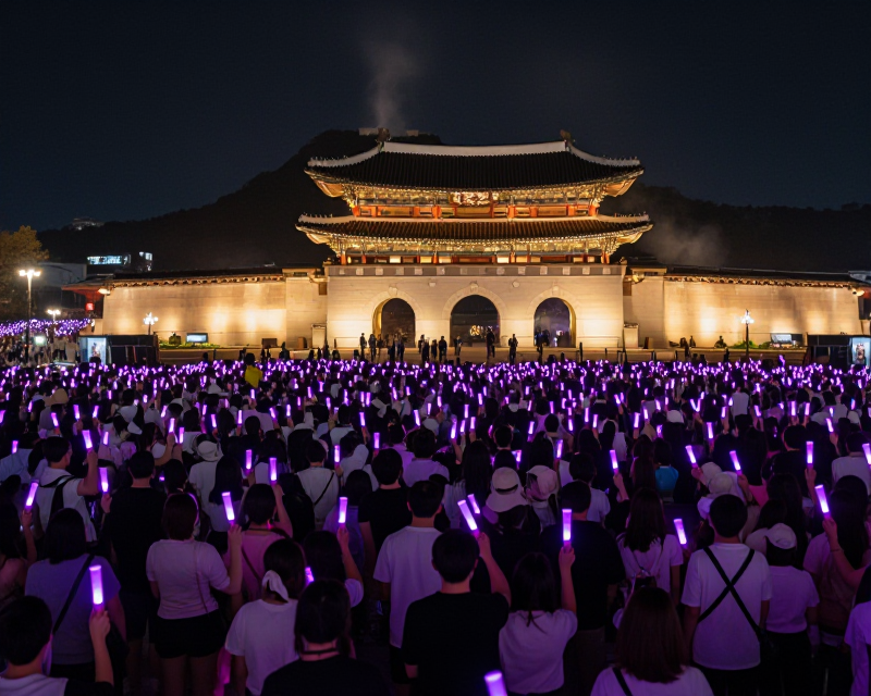 Purple wave at Gwanghwamun