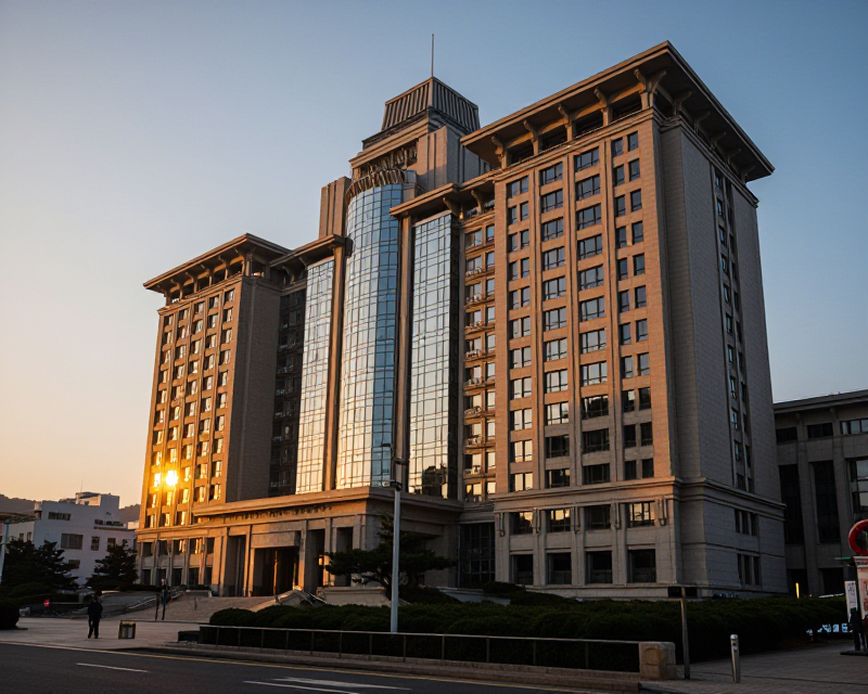 Symbolic National Assembly at Golden Hour