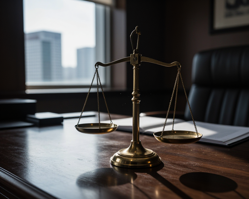 Scales of Justice in Seoul Office