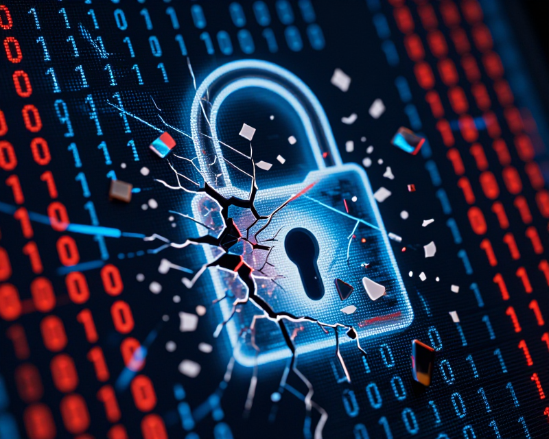 Digital Security Breach Concept